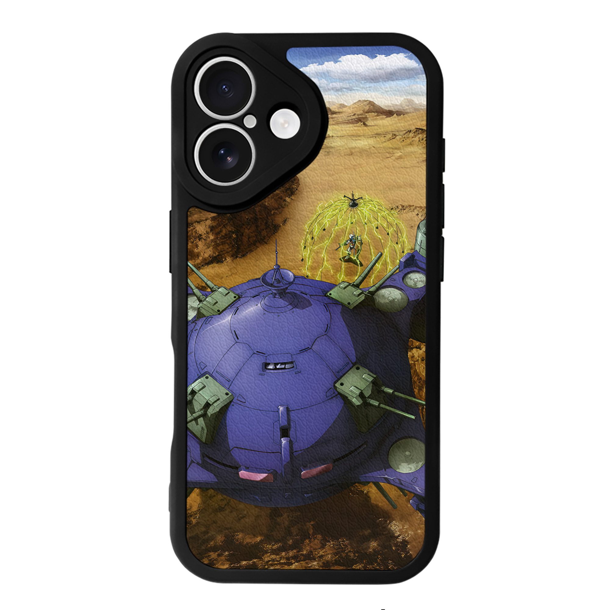 （画像用） 機動戦士ガンダム Mobile Suit Gundam 【iPhone 16シリーズ対応】シリコンスマホケース（レザー調） 材質：シリコン